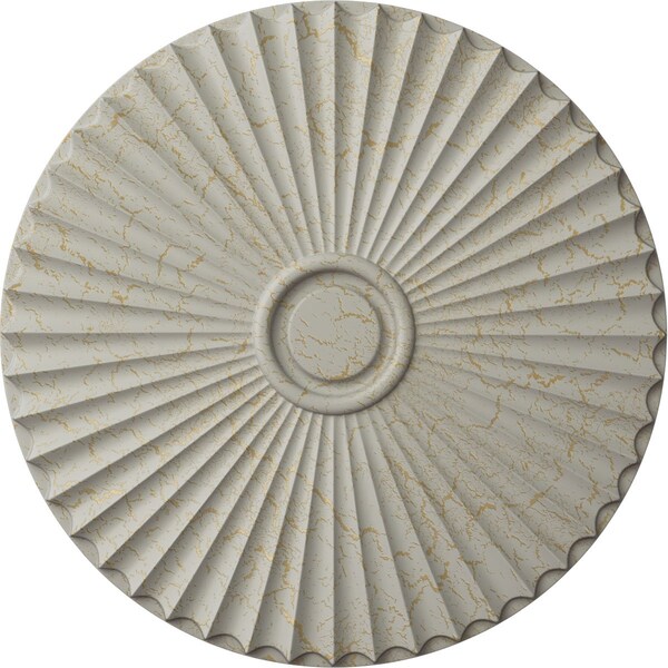 Ekena Millwork Shakuras Ceiling Medallion (For Canopies up to 5 1/2"), 29 1/2"OD x 2"P, Pot of Cream Crackle CM30SHPCC - main